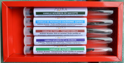 Coffret de 5 vanilles françaises différentes