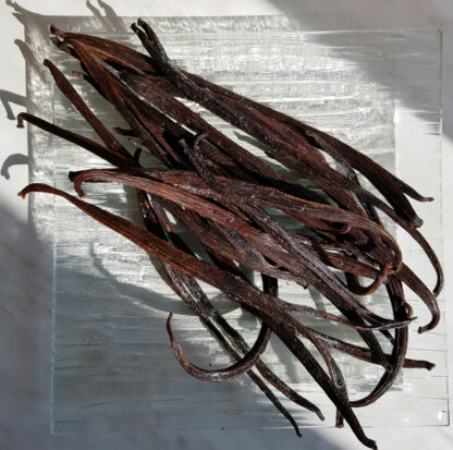 Frosted vanilla pods from Sulawesi Indonesia
